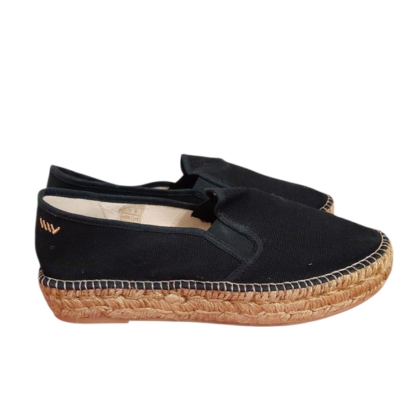 NEW VISCATA Barcelona Black Platform Canvas Espadrilles Womem's size 9.5 - Picture 5 of 10